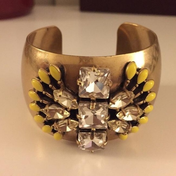 :: S&D⚜️🌞Yellow+Gold Norah Statement Cuff - Picture 8 of 8